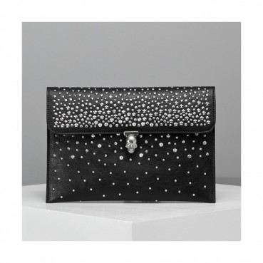 Alexander Mcqueen 2019 Leather Clutch Bag ,28.5CM 