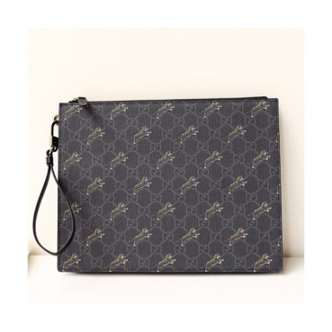 Gucci 2019 Supreme Tiger Print Mens Clutch Bag ,28CM 