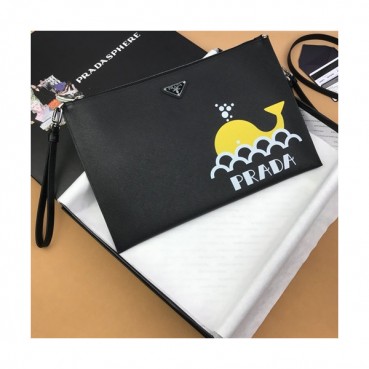 Prada 2019 Mens Clutch Bag ,28CM 