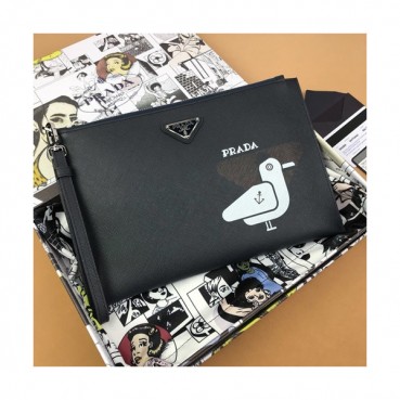 Prada 2019 Mens Clutch Bag ,28CM 