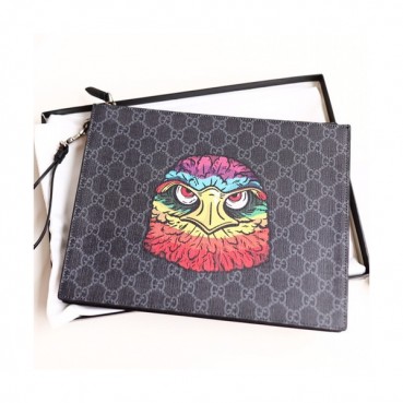 Gucci 2019 Supreme Eagle Mens Clutch Bag ,28CM 