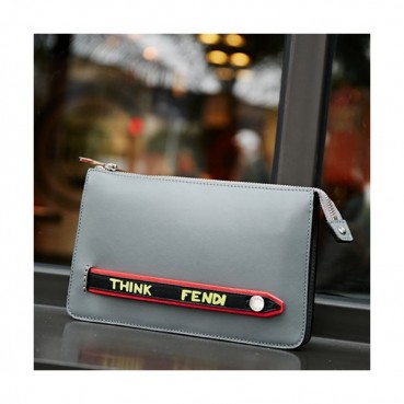 Fendi 2019 Leather Clutch Bag ,24CM 