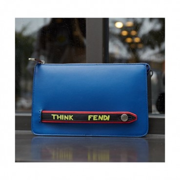 Fendi 2019 Leather Clutch Bag ,24CM 