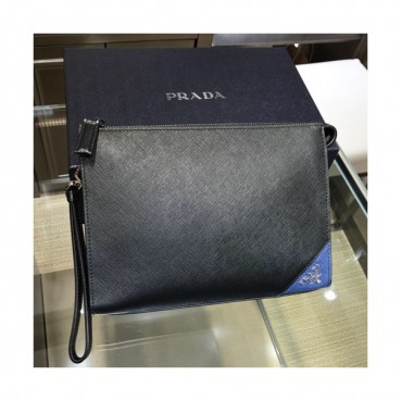 Prada 2019 Saffiano Mens Clutch Bag ,24CM 