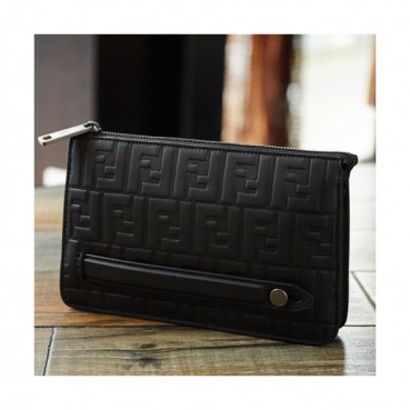 Fendi 2019 Leather Clutch Bag ,24CM 