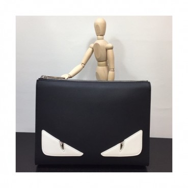 Fendi 2019 Leather Bag Bugs Clutch Bag ,25CM 