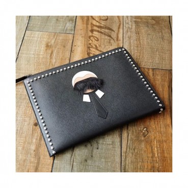 Fendi 2019 Leather Clutch Bag ,30CM 