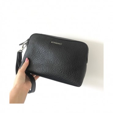 Burberry 2019 Leather Clutch Bag, 25cm 