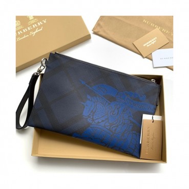 Burberry 2019 Leather Clutch Bag, 30cm 