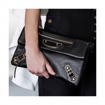 Balenciaga 2019 Leather Clutch Bag,30CM 