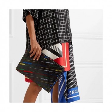 Balenciaga 2019 Graffiti Classic Clutch Bag,32CM 