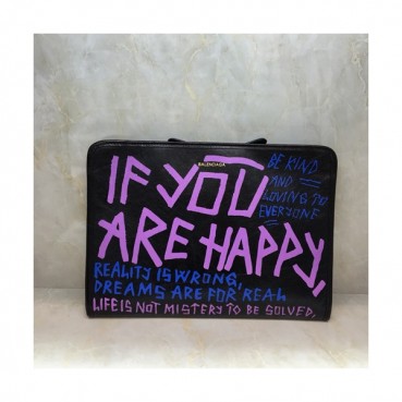Balenciaga 2019 Graffiti Classic Clutch Bag,32CM 