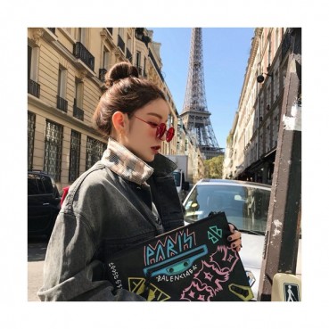 Balenciaga 2019 Graffiti Classic Clutch Bag,33CM 