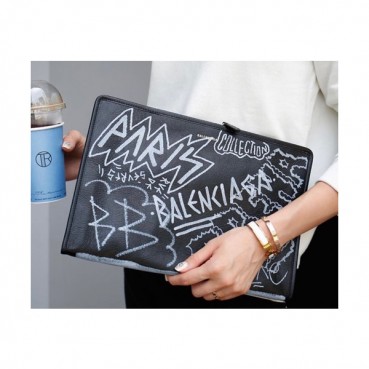 [유니크&트랜디한 클러치백]Balenciaga 2019 Graffiti Classic Clutch Bag,32CM 