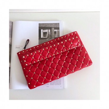 [올봄 잇템!!]Valentino 2019 Rockstud Leather Clutch Bag,26.5cm 