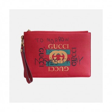 Gucci 2018 Leather Clutch Bag ,30CM 