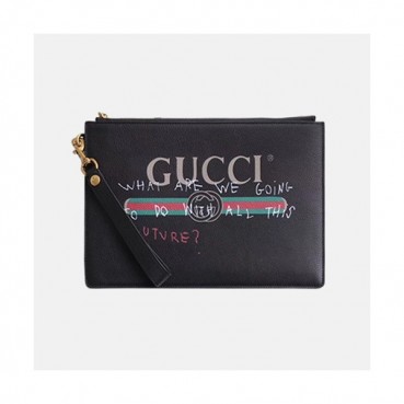 Gucci 2018 Leather Clutch Bag ,30CM 