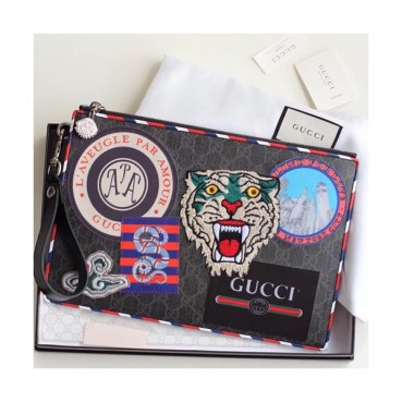 Gucci 2018 Courrier Supreme Tiger Clutch Bag ,30.5CM 