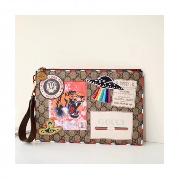 Gucci 2018 Courrier Supreme Tiger Clutch Bag ,30.5CM 