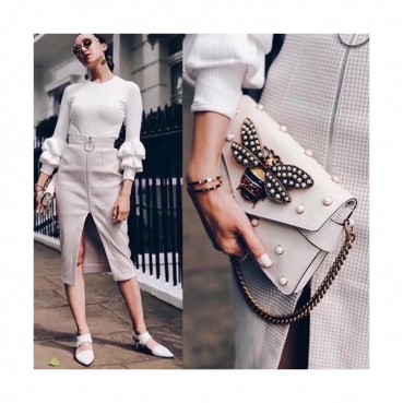 Gucci Brodway Leather Clutch Shoulder Bag ,25CM 