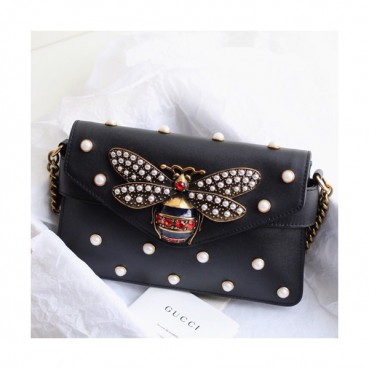 Gucci Brodway Leather Clutch Shoulder Bag ,25CM 