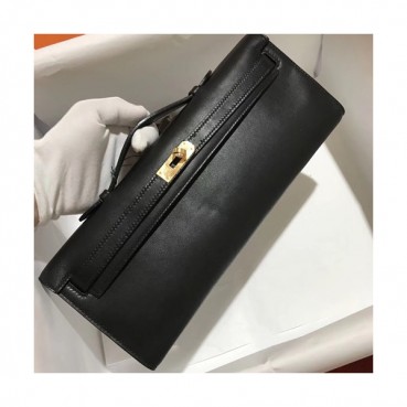 Hermes Kelly Cut Swift Leather Clutch Bag ,31cm 
