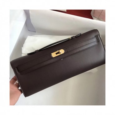 Hermes Kelly Cut Swift Leather Clutch Bag ,31cm 