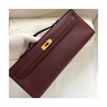 Hermes Kelly Cut Swift Leather Clutch Bag ,31cm 