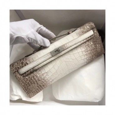 Hermes Kelly Cut Crocodile Leather Clutch Bag ,31cm 