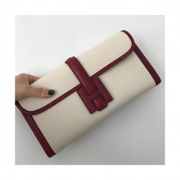 Hermes Jige Swift & Lizard Leather Clutch Bag ,29cm 