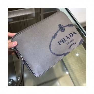 Prada 2019 Saffiano Mens Clutch Bag ,26.5CM 