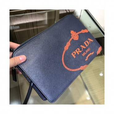 Prada 2019 Saffiano Mens Clutch Bag ,26.5CM 