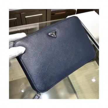 Prada Saffiano Mens Clutch Bag ,23.5CM 