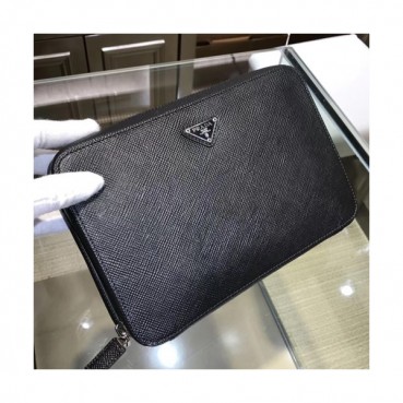Prada Saffiano Mens Clutch Bag ,23.5CM 