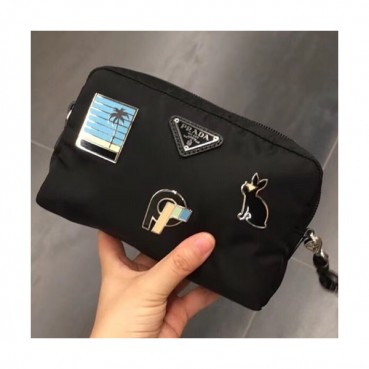 Prada 2018 Nylon Pouch Clutch Bag ,17CM 