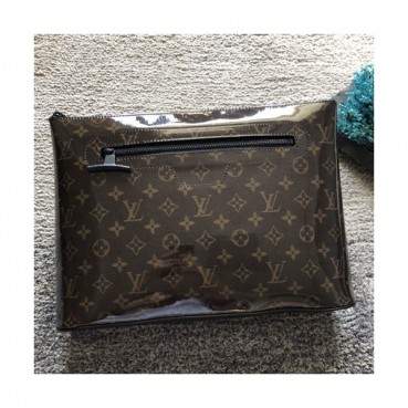 Louis Vuitton 2018 Pochette Cosmos Monogram Glaze Clutch Bag,36cm 