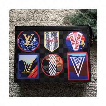 Louis Vuitton Pochette Voyage Clutch Bag,27cm 