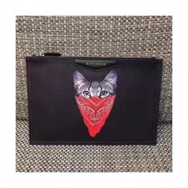 Givenchy 2018 Leather Clutch Bag,30cm 