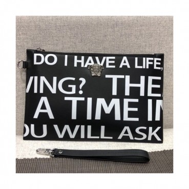 Versace 2018 Leather Clutch Bag,29CM 