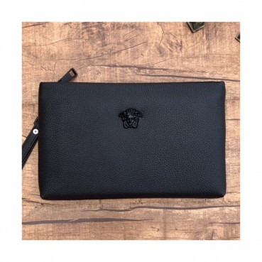Versace 2018 Leather Clutch Bag,26CM 