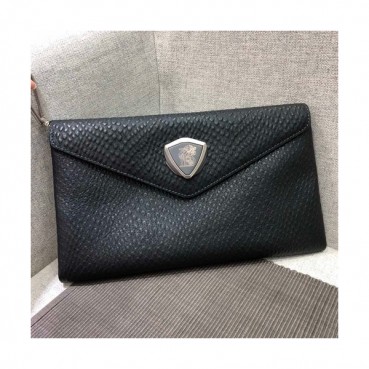 Balmain Leather Clutch Bag , 28cm 