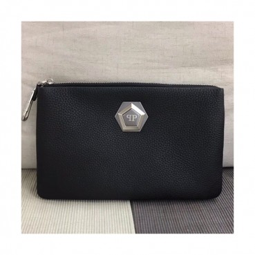 Philipp Plein 2018 Leather Clutch Bag,27cm 