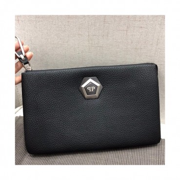 Philipp Plein 2018 Leather Clutch Bag,27cm 