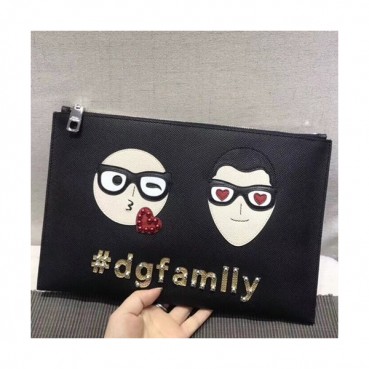 Dolce&Gabbana Leather Clutch Bag ,30CM 