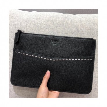 Fendi Leather Clutch Bag ,28CM 