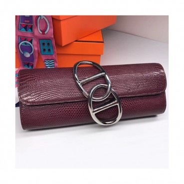 Hermes Egee Crocodile Leather Clutch Bag  