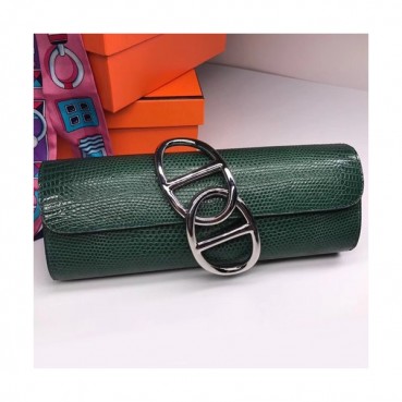 Hermes Egee Crocodile Leather Clutch Bag  
