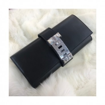 Hermes Medor Box Leather Clutch Bag ,29cm 