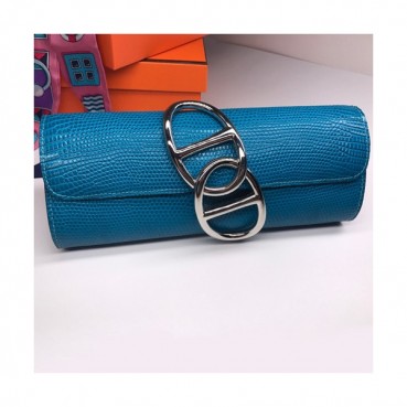 Hermes Egee Lizard Leather Clutch Bag  