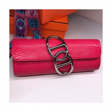 Hermes Egee Crocodile Leather Clutch Bag  
